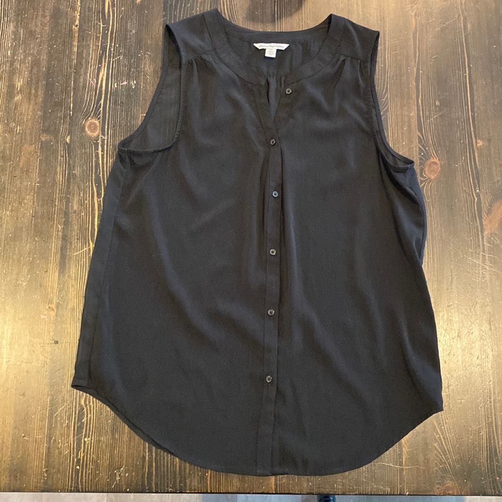 American Eagle Outfitters, women’s small black button up, sleeveless